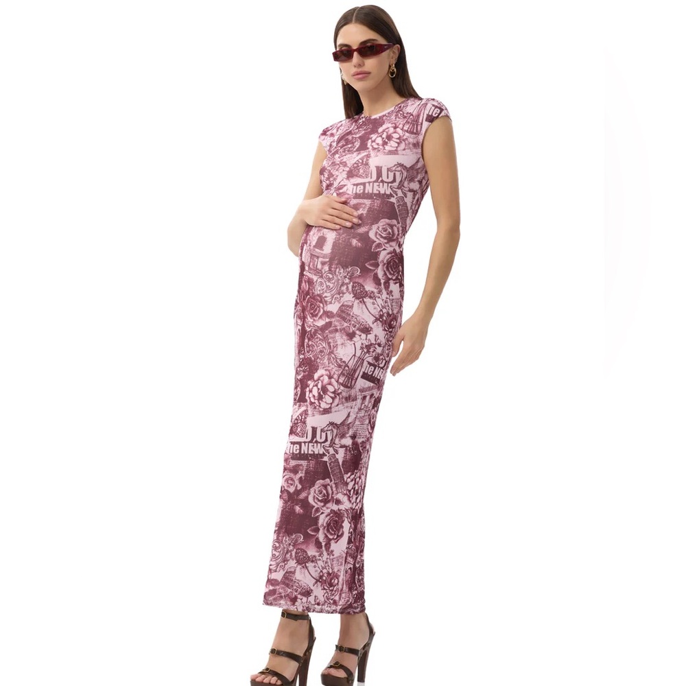 NWT AFRM maternity cody dress in rose convo